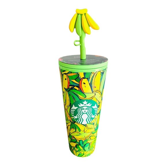 Starbucks Farm Rio Summer 2025 Tropical Banana Cold Cup Tumbler 24 Oz NWT - Picture 1 of 9